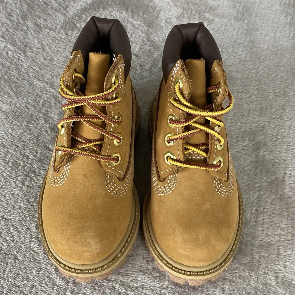 Timberland Premium 6 inch Toddler Baby Boots Size 6 Wheat Nubuck Waterproof NEW
